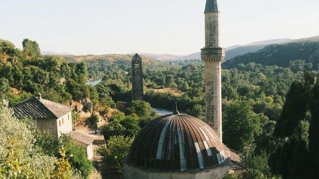 The Blagaj tekke beside the turquoise Buna spring in Herzegovina